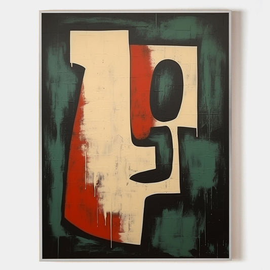 Abstract Wabi-Sabi Oil Painting for Contemporary Wall Decor and Art Lovers