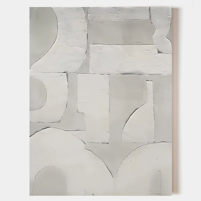 Elegant Wabi-Sabi Oil Painting for Minimalist Wall Decor in Neutral Tones