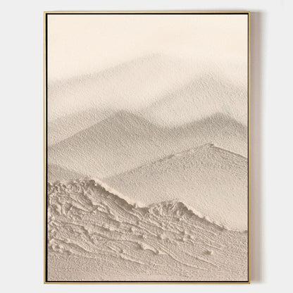Minimalist Wabi-Sabi Landscape Oil Painting for Contemporary Home Décor