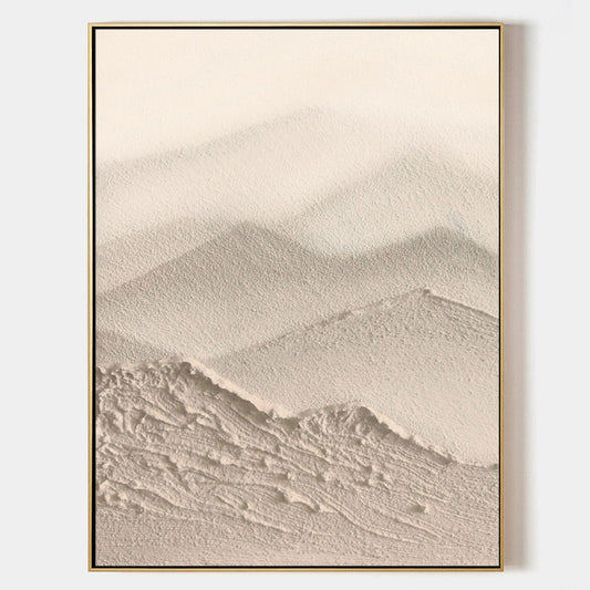 Minimalist Wabi-Sabi Landscape Oil Painting for Contemporary Home Décor
