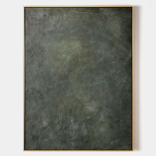 Contemporary Green Abstract Oil Painting for Modern Home Decor