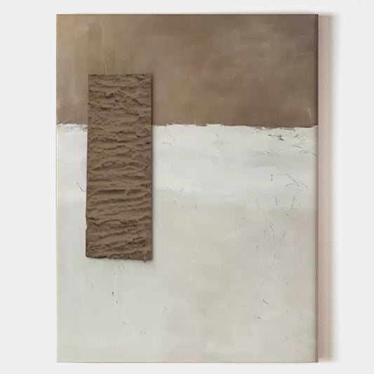 Minimalist Wabi-Sabi Oil Painting for Serene Home Decor