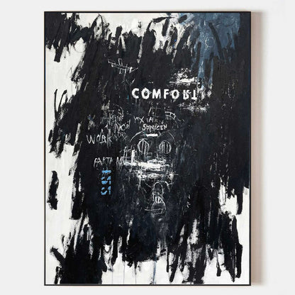 Bold Abstract Graffiti Oil Painting for Modern Art Enthusiasts