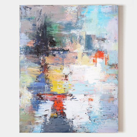 Vibrant Abstract Oil Painting for Modern Home Decor