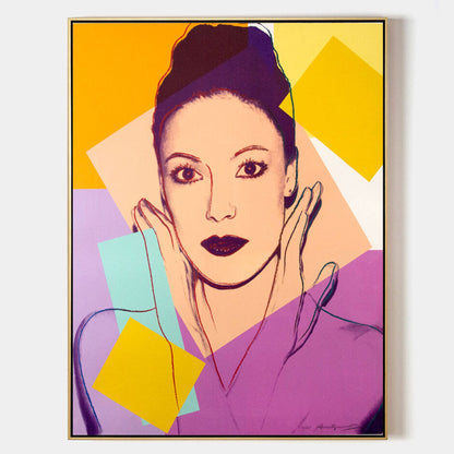 Vibrant Modern Art Portrait in Colorful Geometric Shapes by Iconic Artist