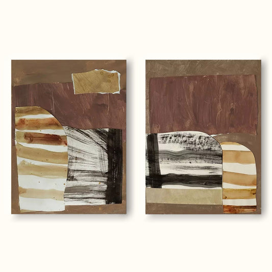 Elegant Minimalist Abstract Oil Painting for Modern Home Decor