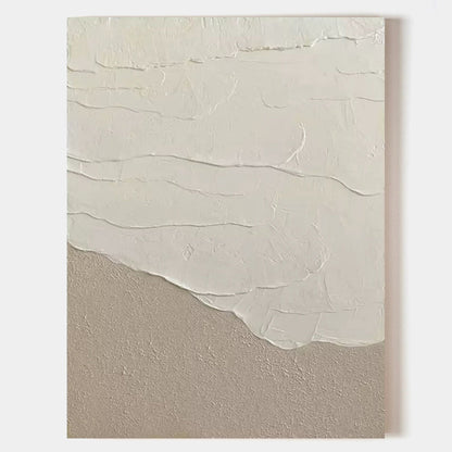 Serene Wabi-Sabi Oil Painting for Minimalist Home Decor