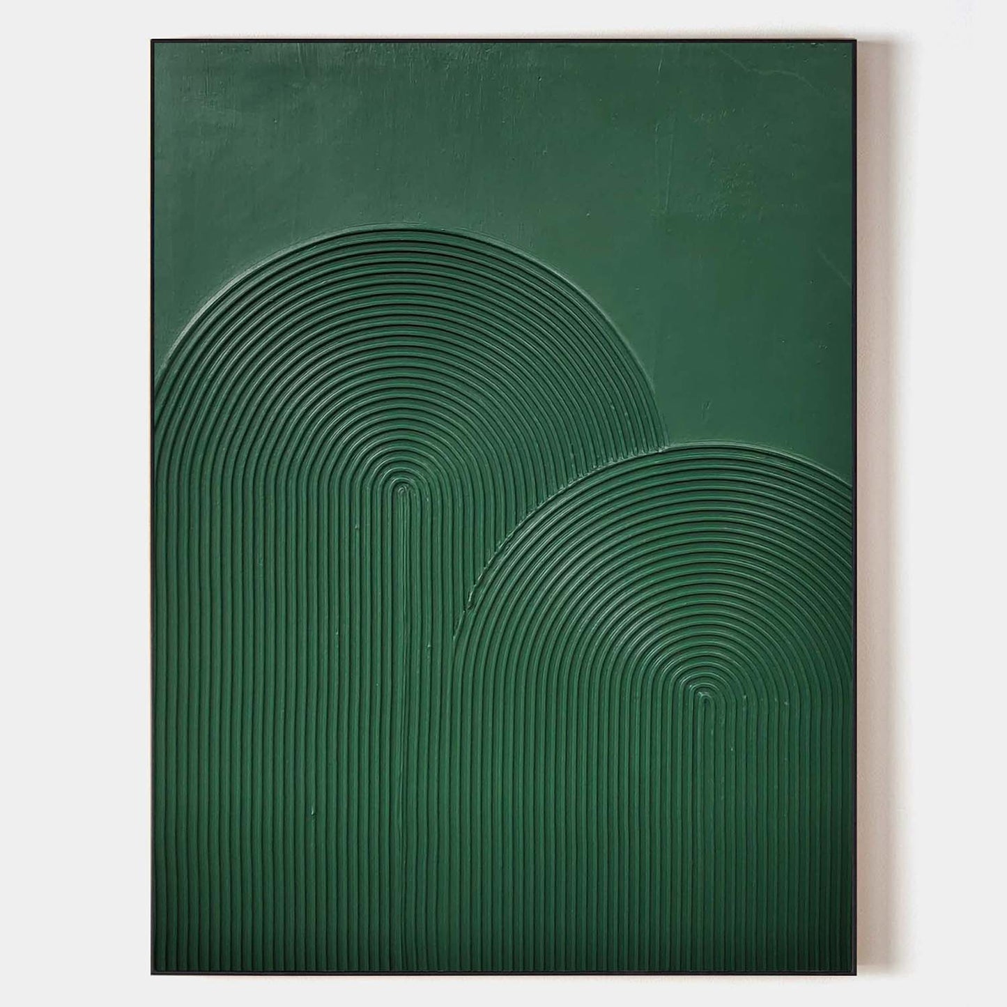 Serene Green Abstract Oil Painting for Modern Minimalist Home Decor