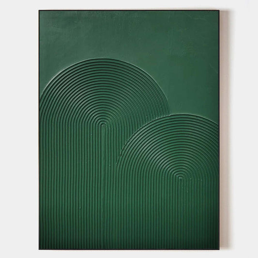 Serene Green Abstract Oil Painting for Modern Minimalist Home Decor