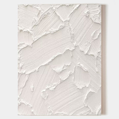 Textured White Oil Painting for Modern Home Decor and Art Enthusiasts