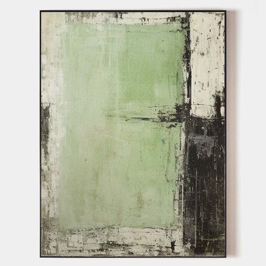 Contemporary Abstract Green Oil Painting for Modern Home Decor