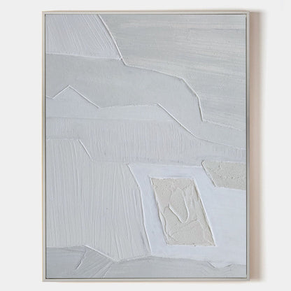 Contemporary Neutral Abstract Oil Painting for Elegant Home Decor