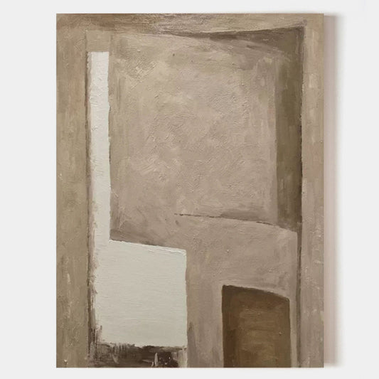 Minimalist Abstract Oil Painting for Modern Home Decor