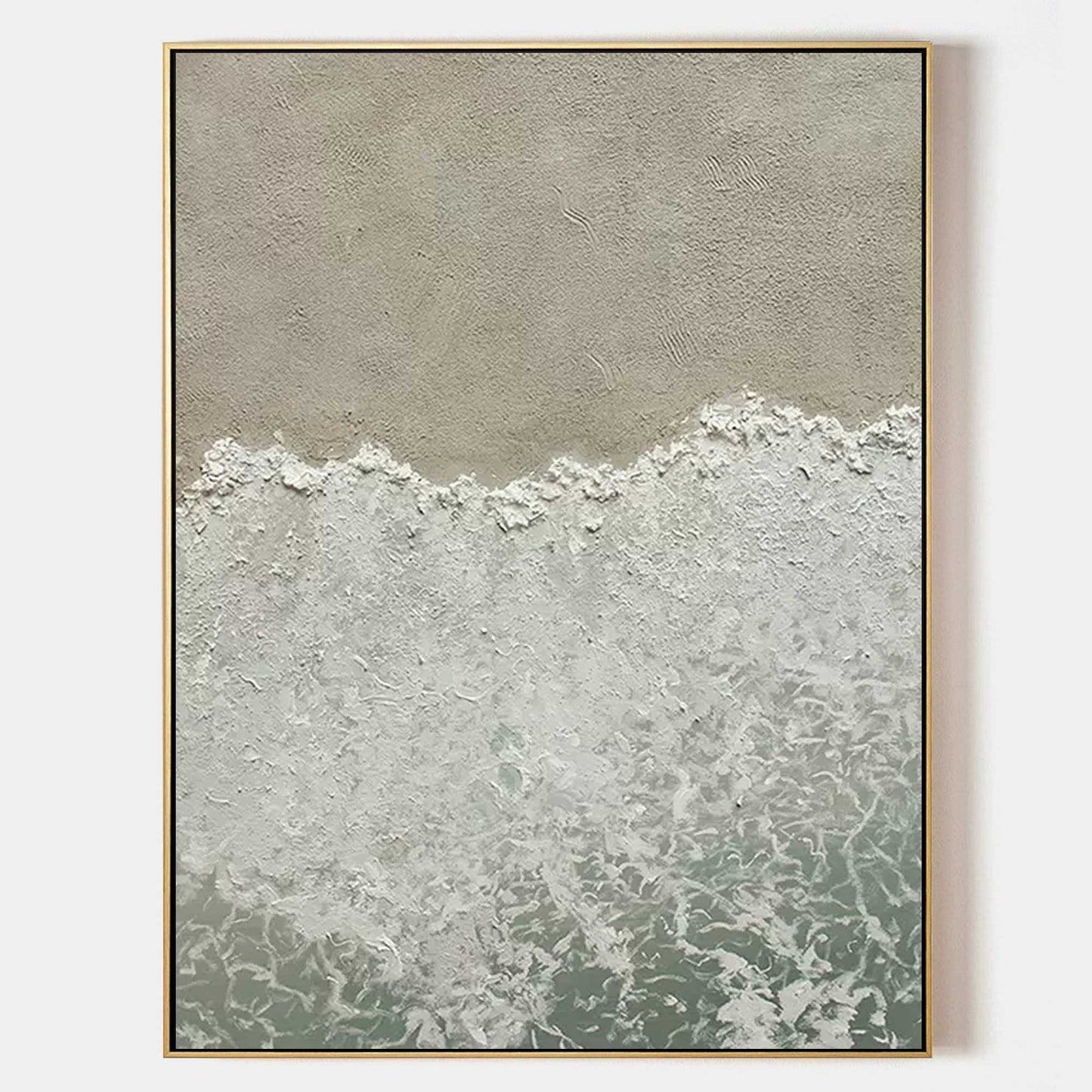 Tranquil Ocean Waves Oil Painting for Serene Home Décor