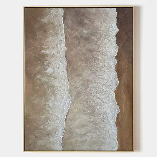 Serene Abstract Landscape Oil Painting for Modern Home Decor