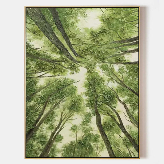 Enchanted Forest Canopy Oil Painting for Nature Lovers