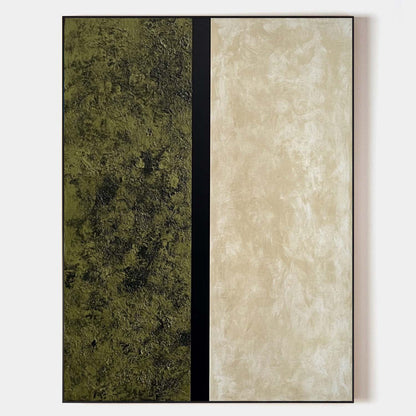 Contemporary Green Abstract Oil Painting for Modern Home Décor