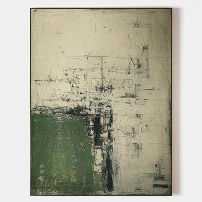 Abstract Modern Green Oil Painting for Contemporary Home Decor