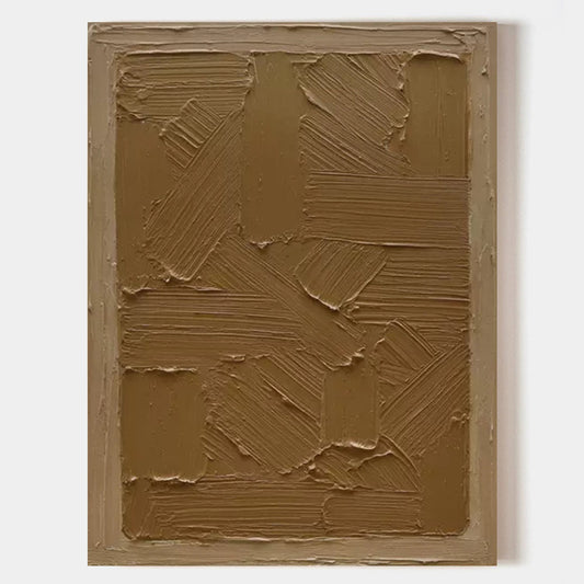 Contemporary Wabi-Sabi Oil Painting for Minimalist Home Decor