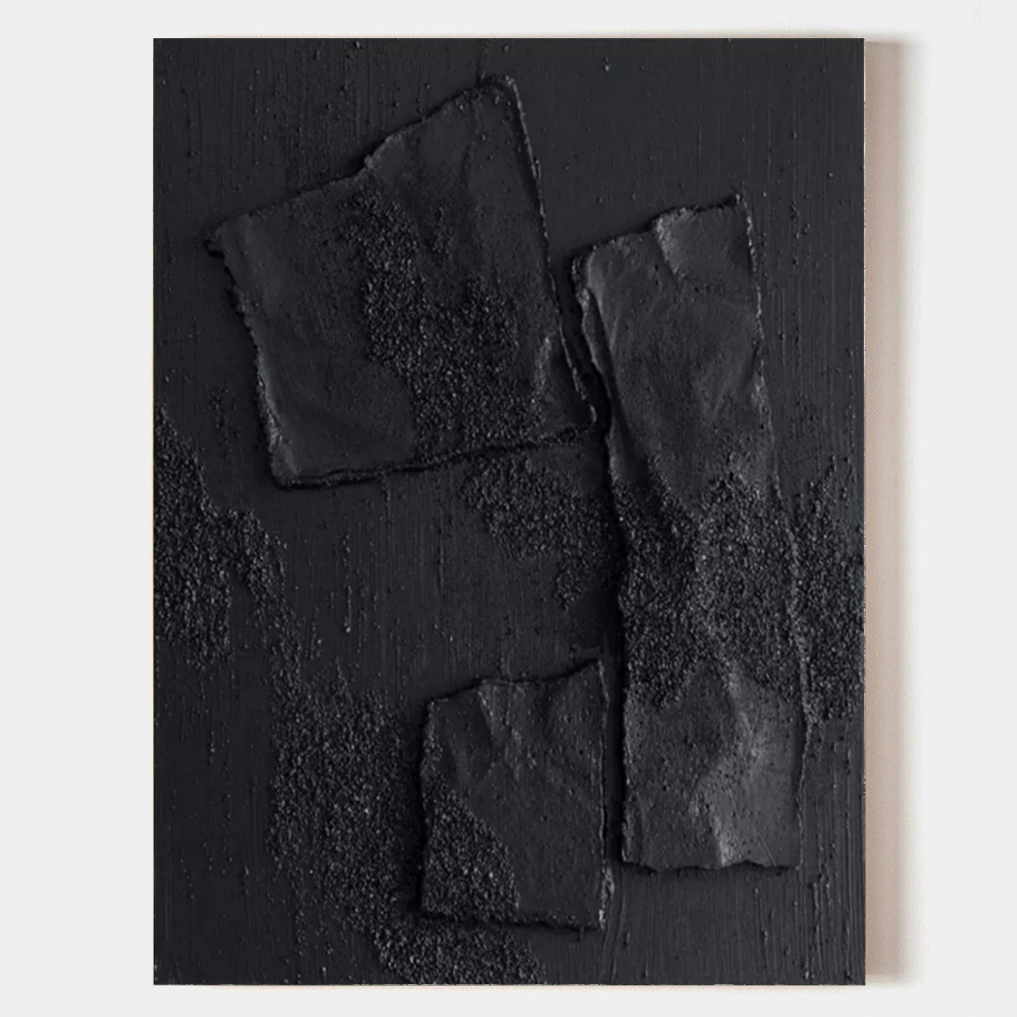 Modern Wabi-Sabi Abstract Black Wall Art for Contemporary Home Decor