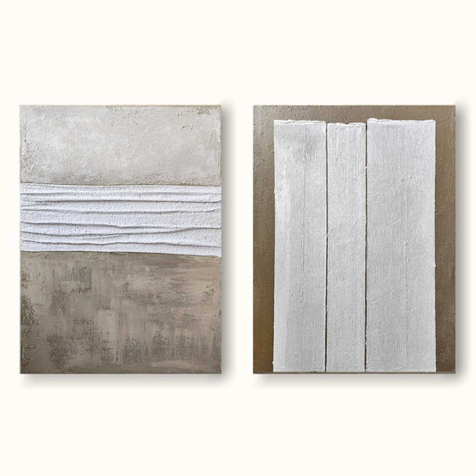 Elegant Minimalist Abstract Oil Painting for Modern Home Decor
