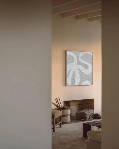 Elegant Minimalist Line Art Oil Painting for Modern Home Decor