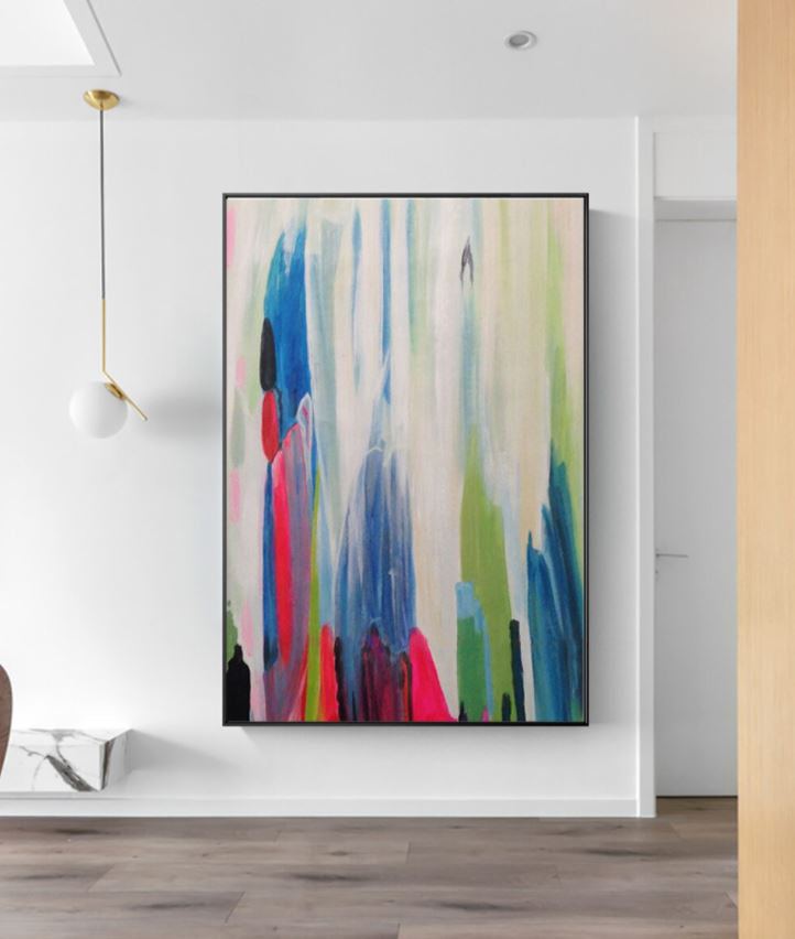 Vibrant Abstract Oil Painting for Modern Home Decor and Art Collectors