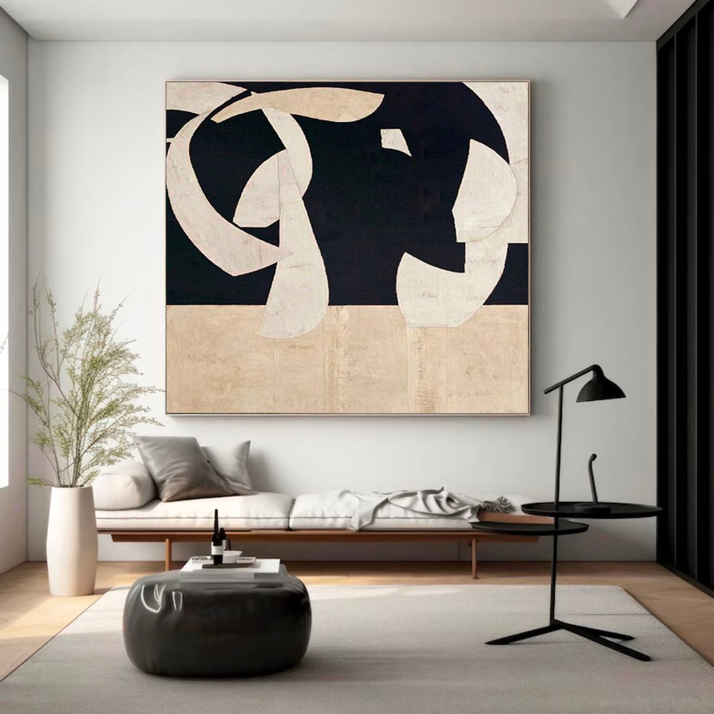 Elegant Minimalist Abstract Oil Painting for Modern Home D√©cor
