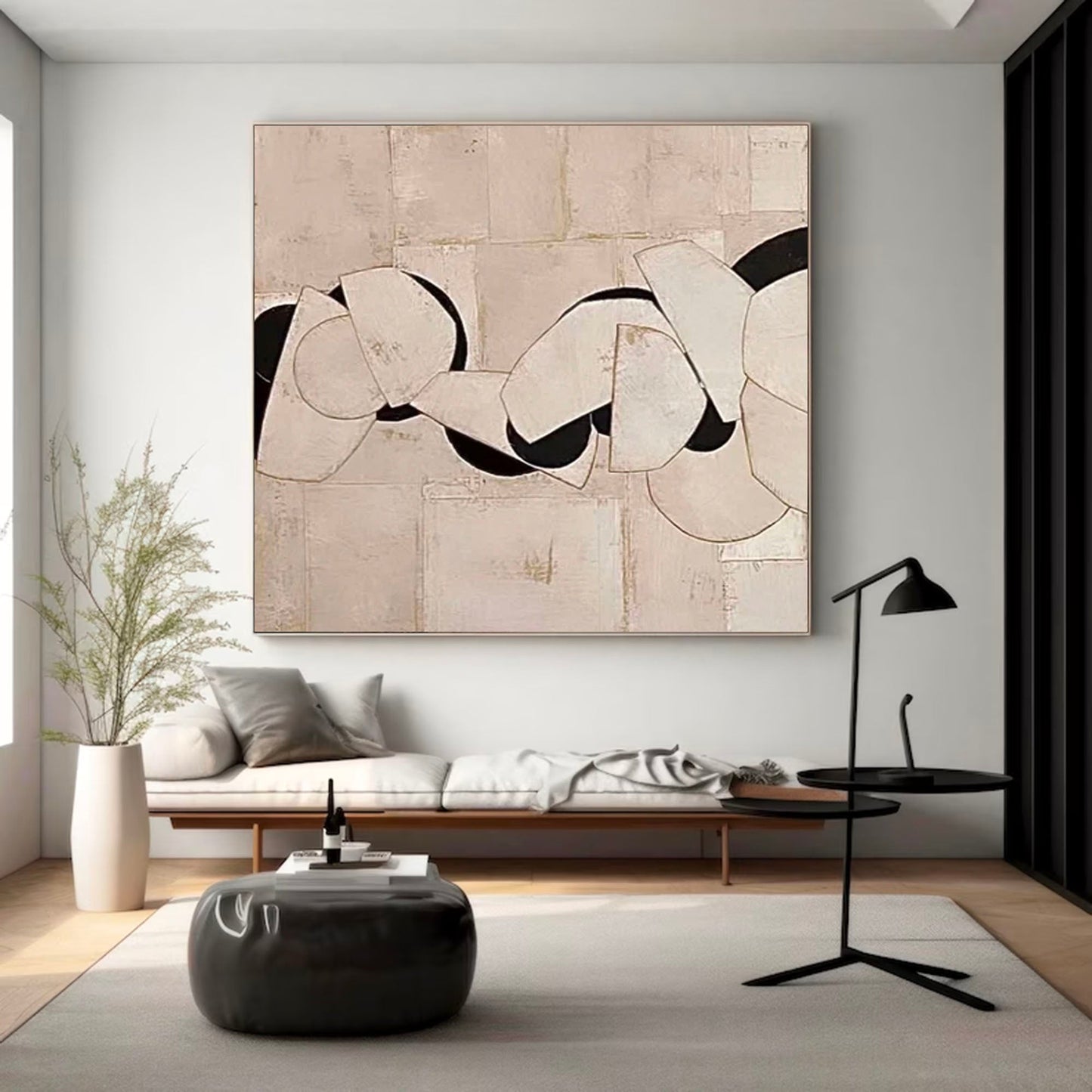 Modern Minimalist Abstract Oil Painting for Contemporary Home Decor