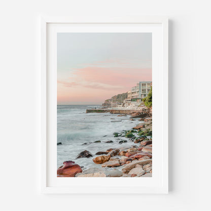Tranquil Bondi Beach Sunset: Coastal Waves Oil Painting Trio