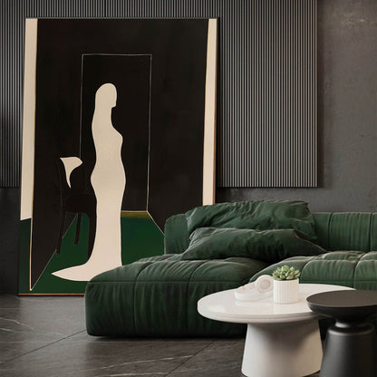 Elegant Minimalist Woman in Contemporary Art for Modern Home Decor