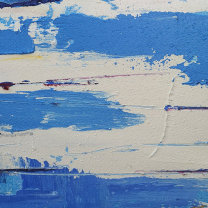 Contemporary Abstract Seascape Oil Painting for Modern Decor