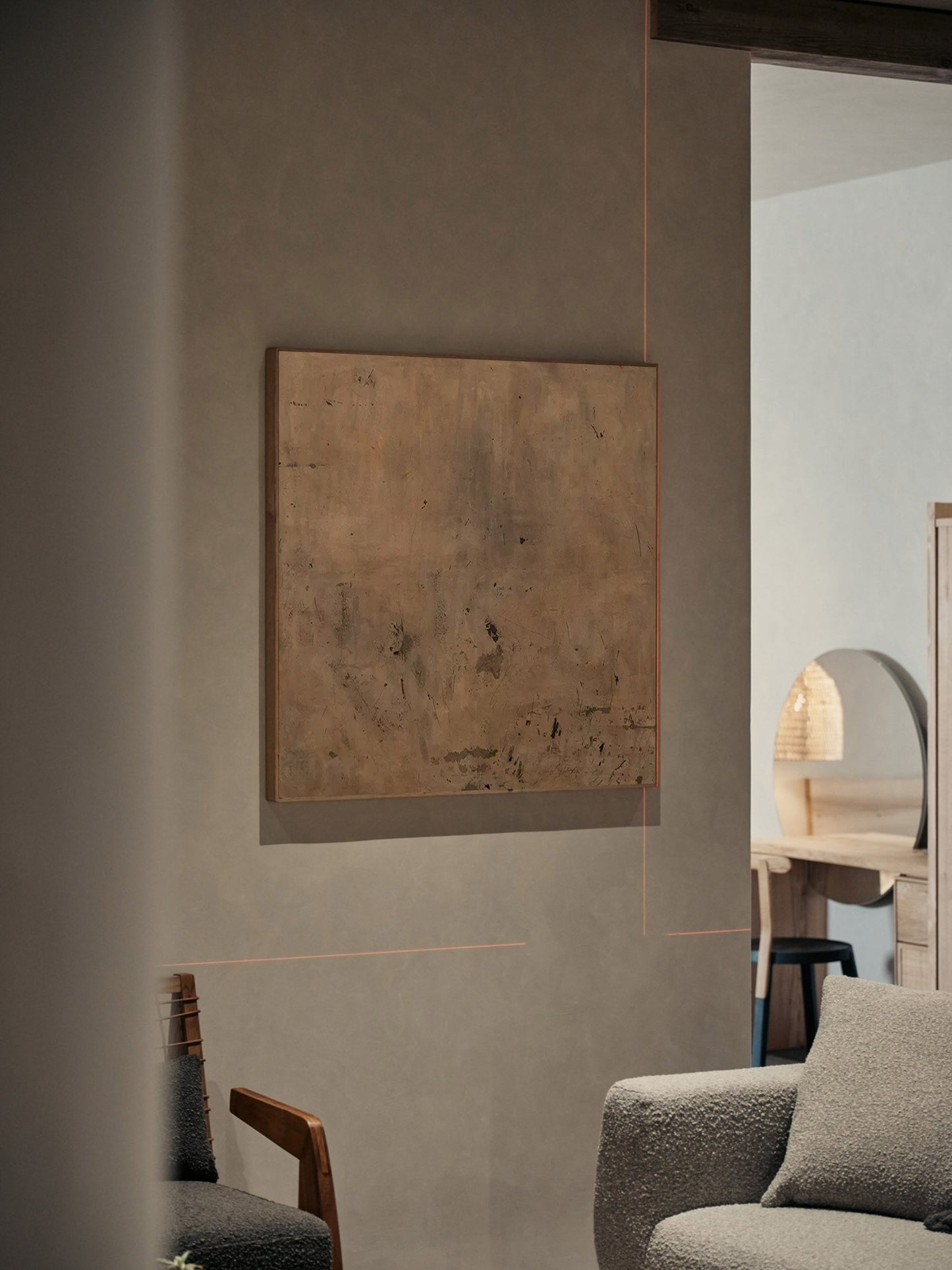 Elegant Minimalist Abstract Oil Painting for Modern Home Decor