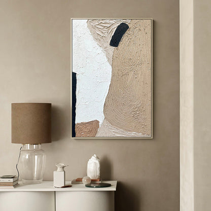 Abstract Minimalist Geometric Oil Painting for Modern Home Decor