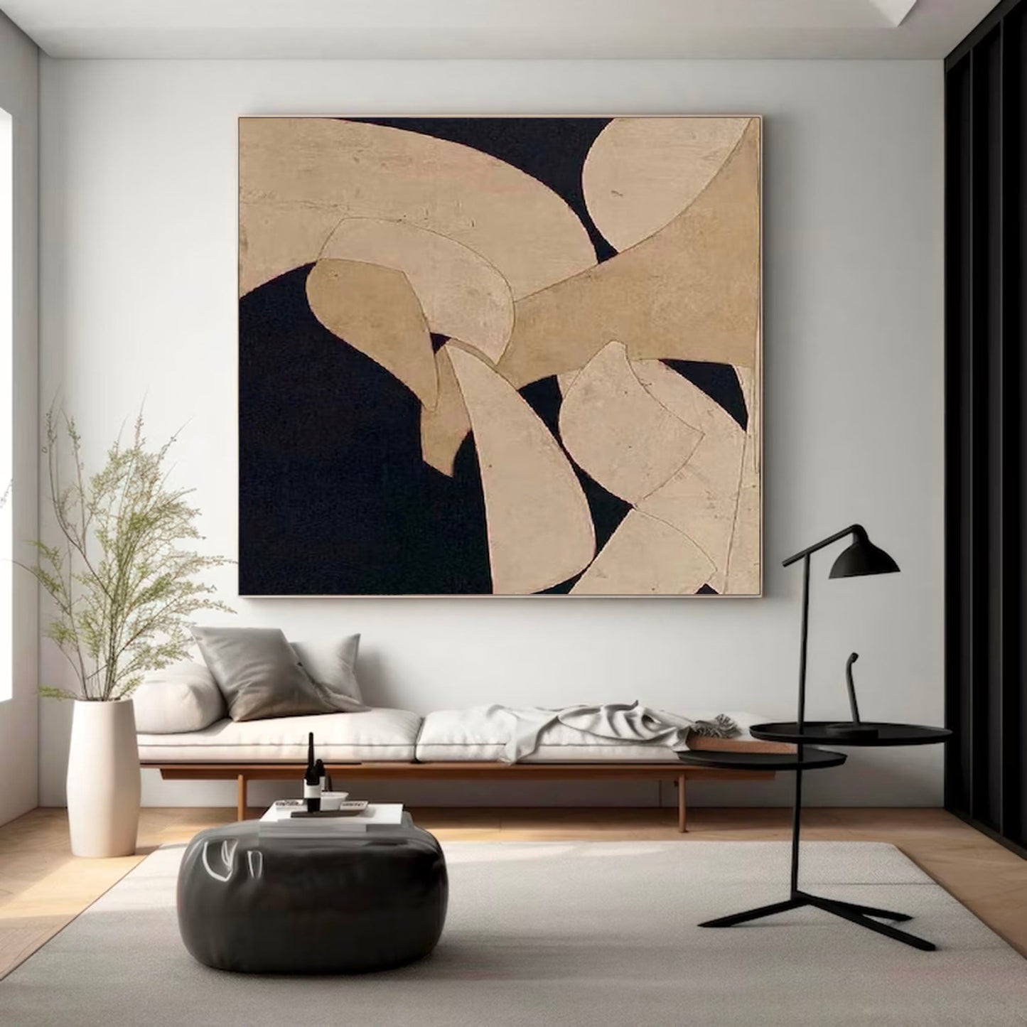 Stylish Minimalist Abstract Oil Painting for Modern Home Decor