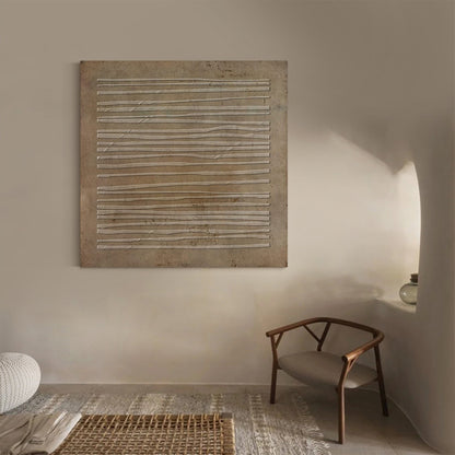 Minimalist Wabi-Sabi Abstract Oil Painting for Modern Home Decor