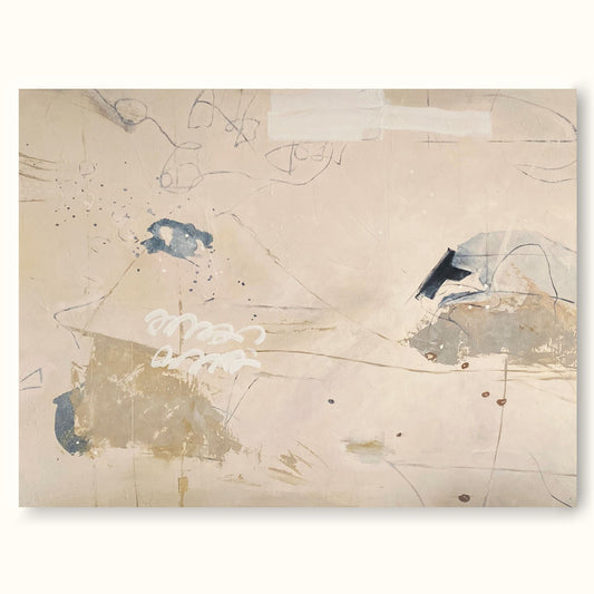 Elegant Minimalist Abstract Oil Painting for Modern Home Decor
