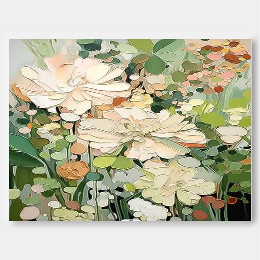 Elegant Floral Oil Painting for Bright and Cheerful Home Decor
