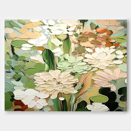 Vibrant Floral Oil Painting for Elegant Home Decor