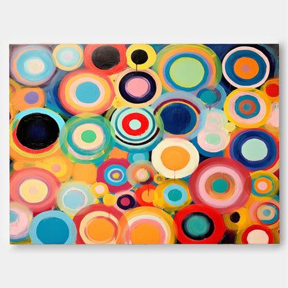 Vibrant Abstract Circle Art for Modern Home Decor and Colorful Wall Aesthetics