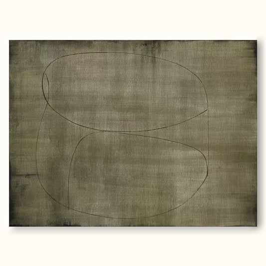 Contemporary Minimalist Line Drawing on Canvas - Elegant Home Decor Art