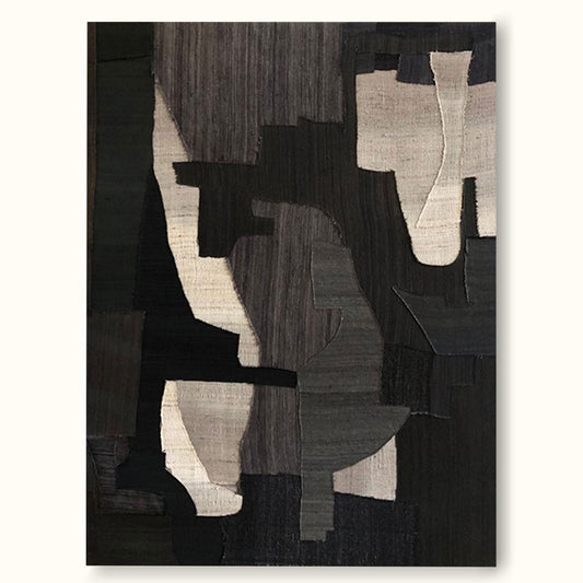 Contemporary Minimalist Geometric Oil Painting for Modern Home Décor