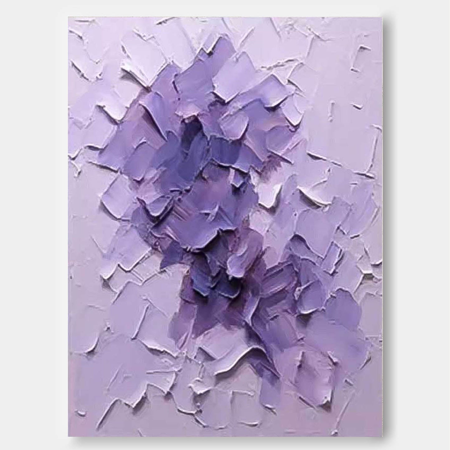 Vibrant Purple Abstract Oil Painting for Modern Home Decor