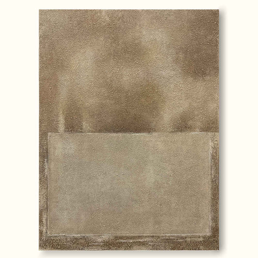 Contemporary Minimalist Neutral Tones Abstract Oil Painting for Modern Interiors