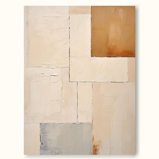 Contemporary Minimalist Geometric Oil Painting for Modern Home Décor