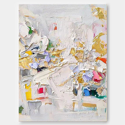 Colorful Abstract Oil Painting for Modern Home Décor and Artistic Inspiration