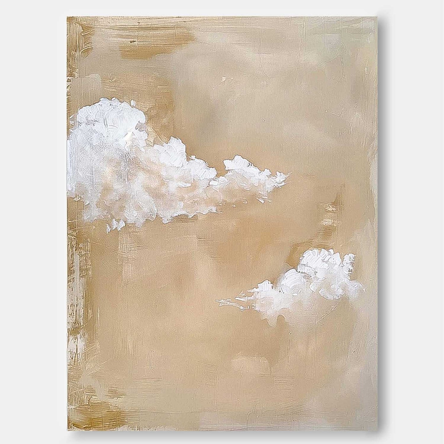 Serene Cloudscape Oil Painting on Canvas for Modern Home D√©cor