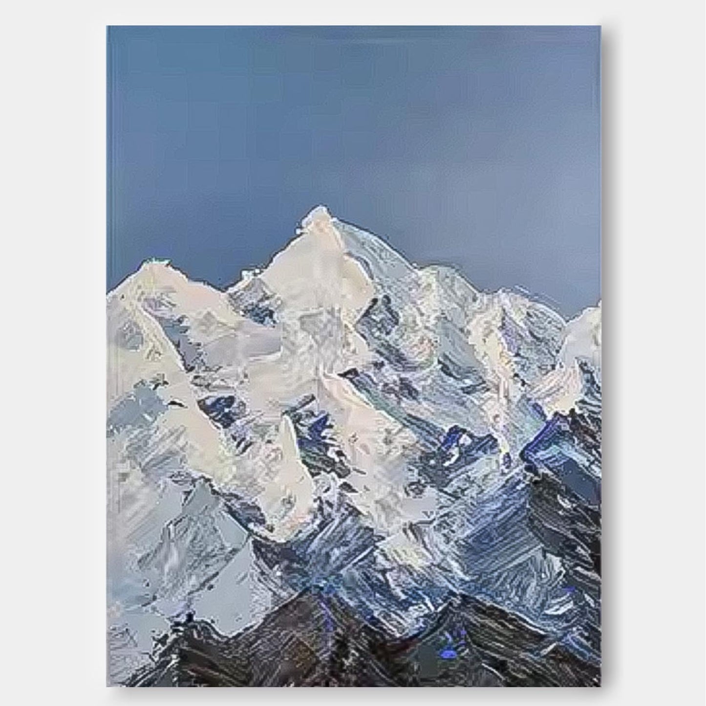 Majestic Mountain Landscape Oil Painting for Home Decor