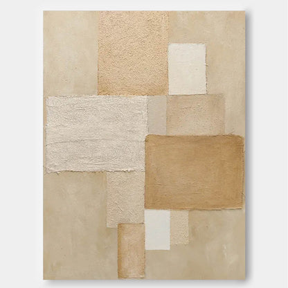 Modern Abstract Geometric Oil Painting for Contemporary Home Decor