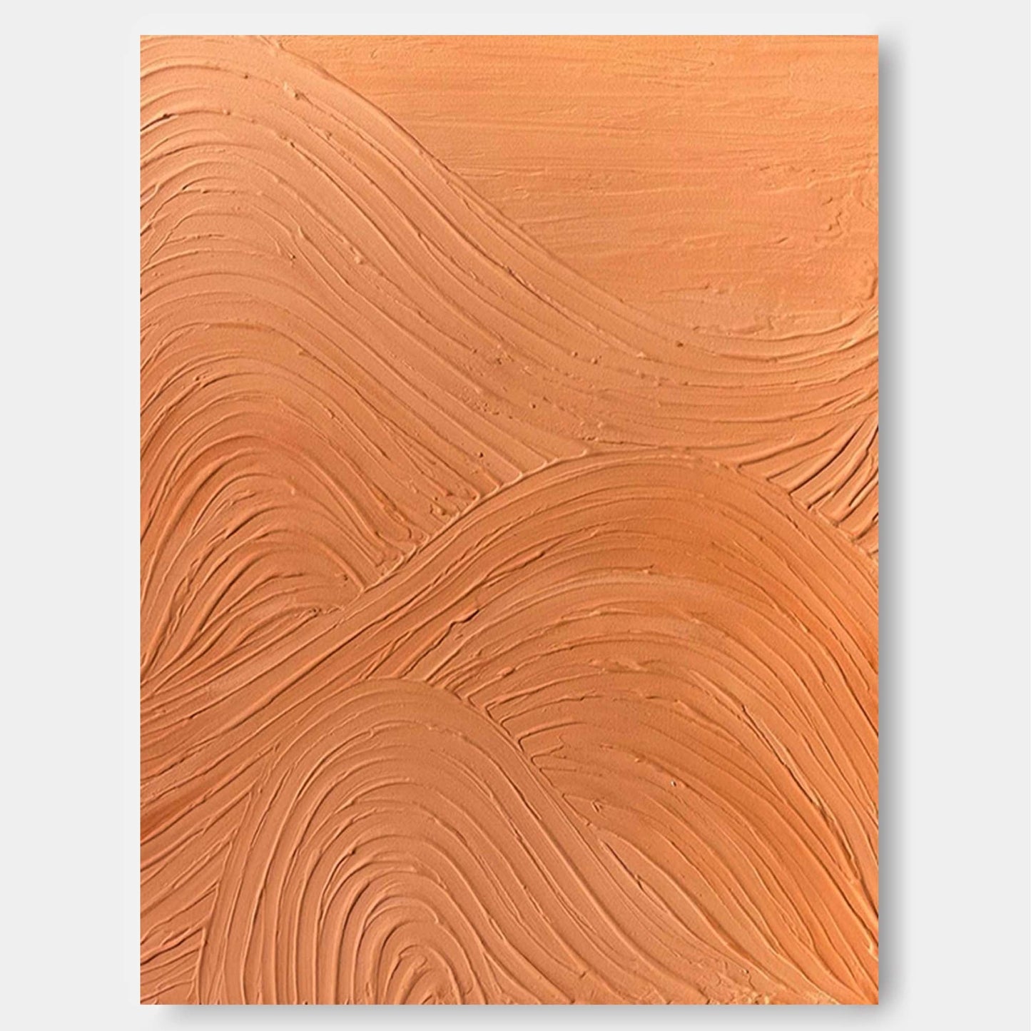 Abstract Textured Wave Oil Painting for Modern Minimalist Decor